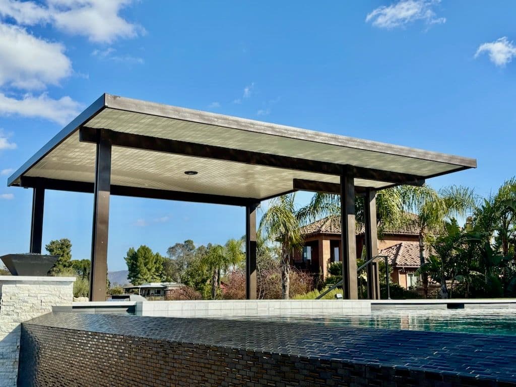 Modern Outdoor Space with Flat Roof